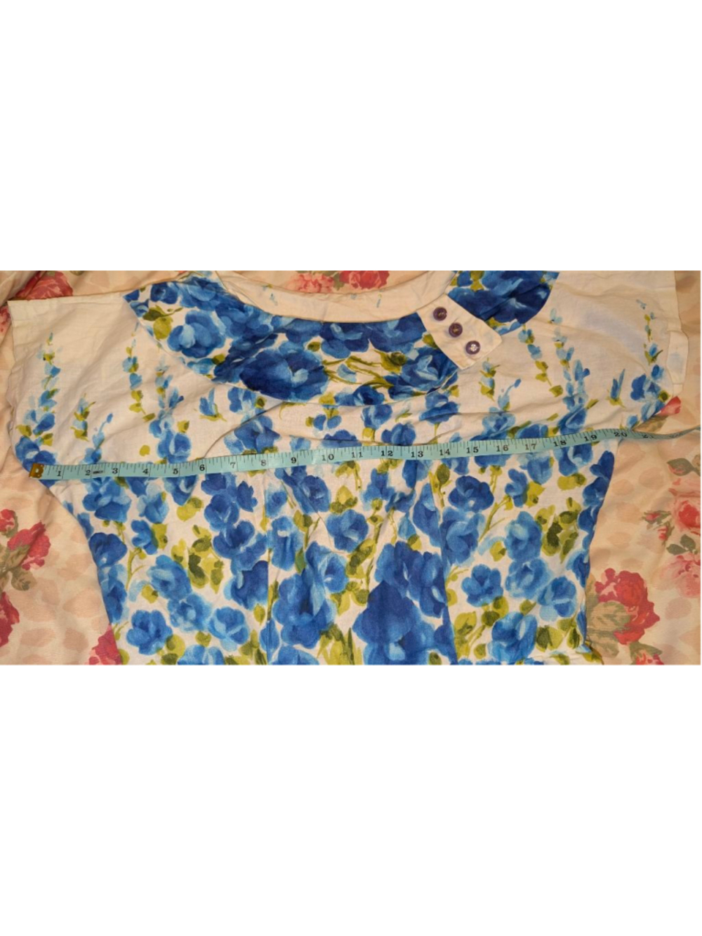 vintage 1950s Floral Cotton Dress - Picture 14 of 16